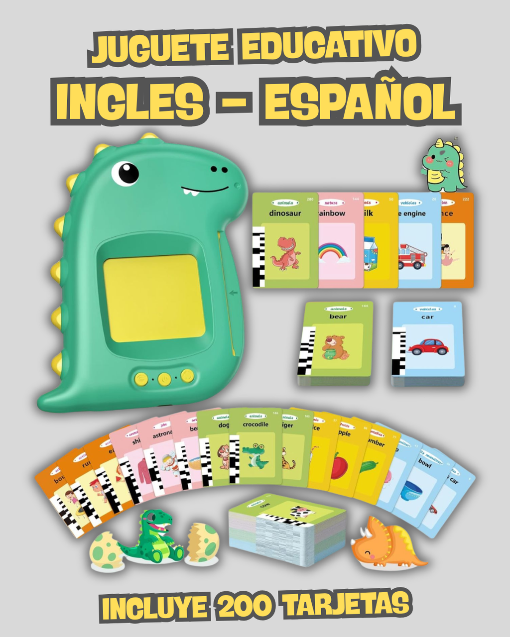 ✨Lector Interactivo Para Aprender Inglés🦖