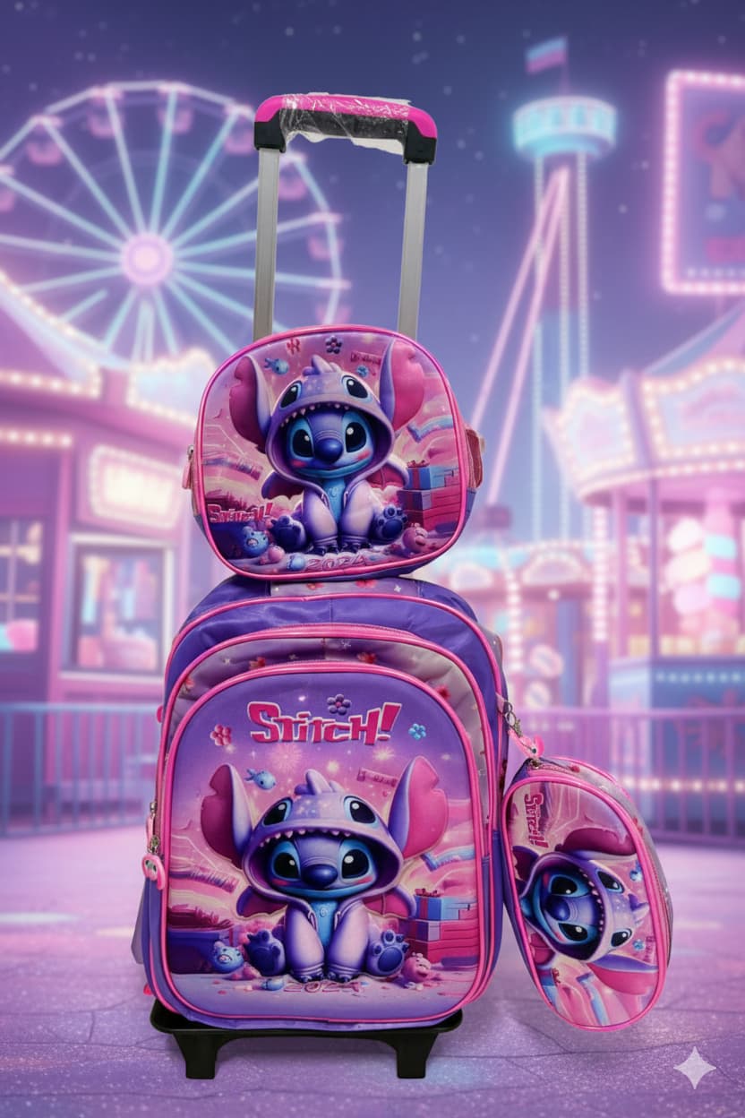 Morral de Ruedas Trio en Relieve