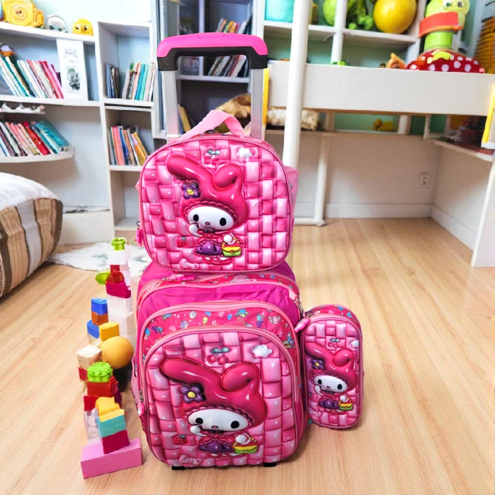 Morral de Ruedas Trio en Relieve