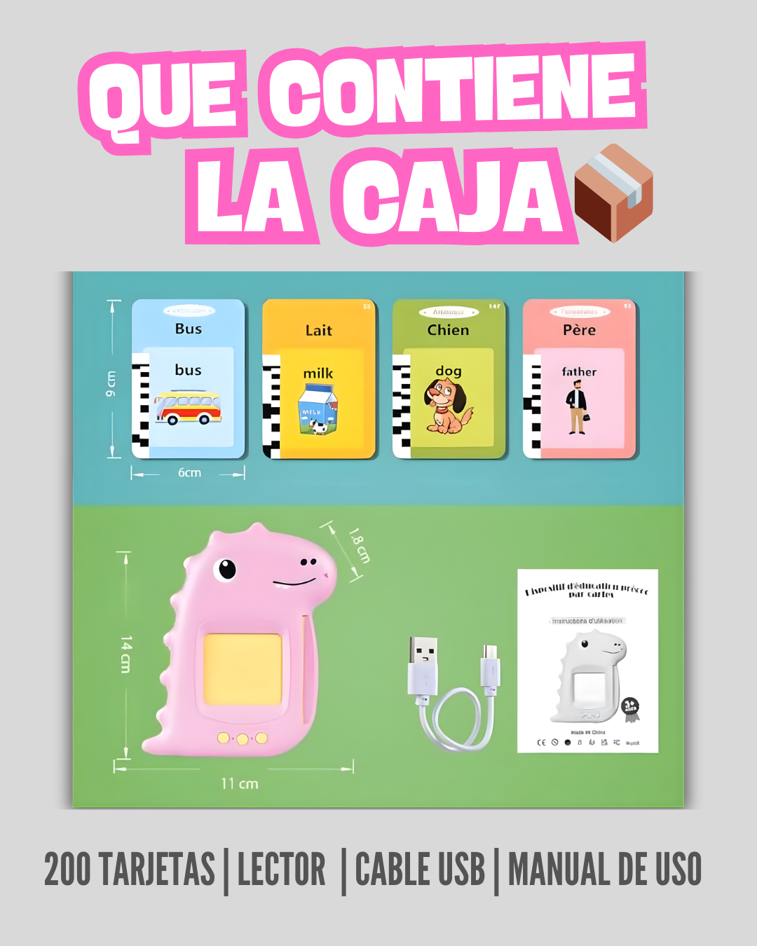 ✨Lector Interactivo Para Aprender Inglés🦖