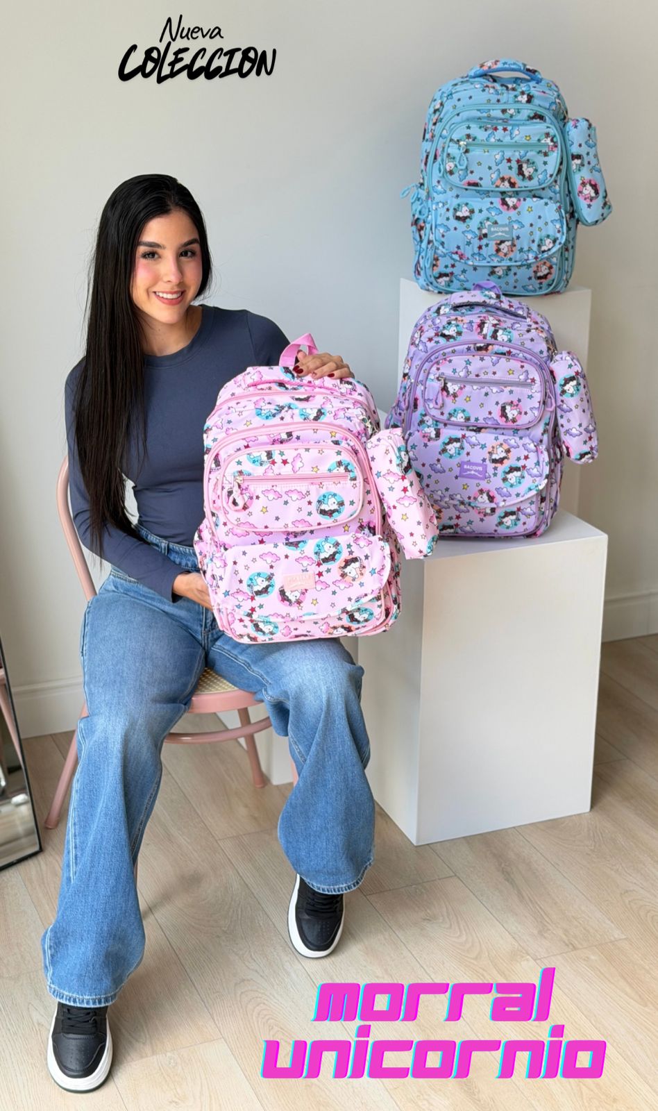 Morral escolar en Dúo Unicornio