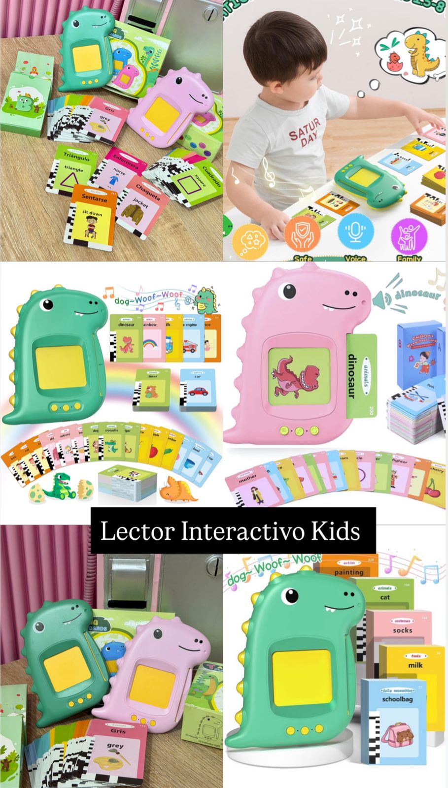 ✨Lector Interactivo Para Aprender Inglés🦖