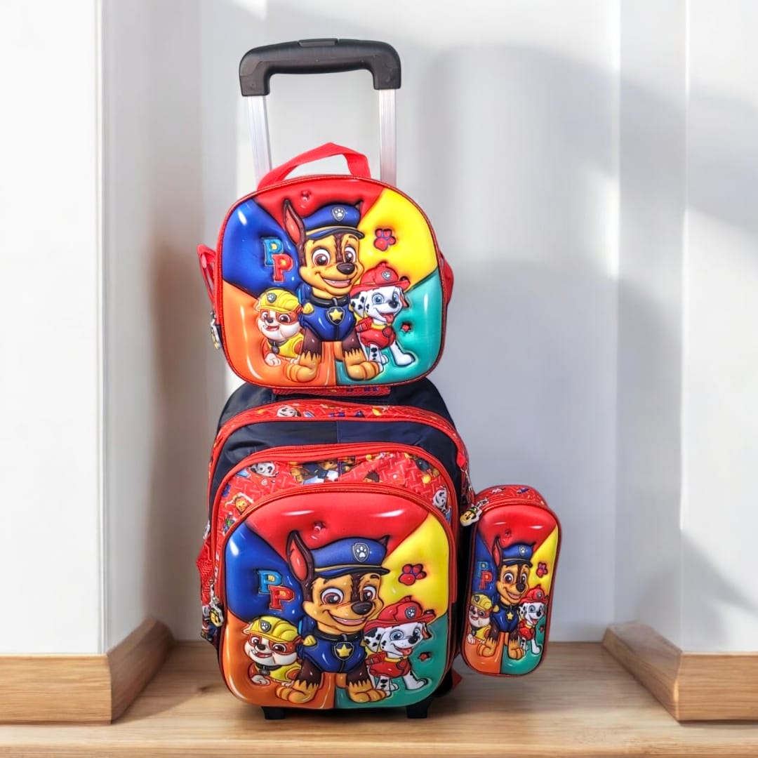 Morral de Ruedas Trio en Relieve