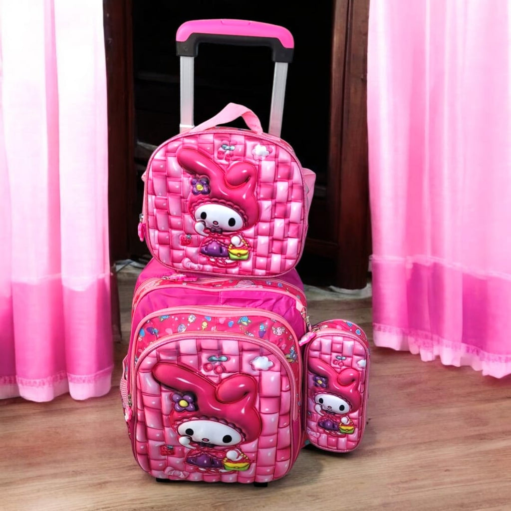 Morral de Ruedas Trio en Relieve